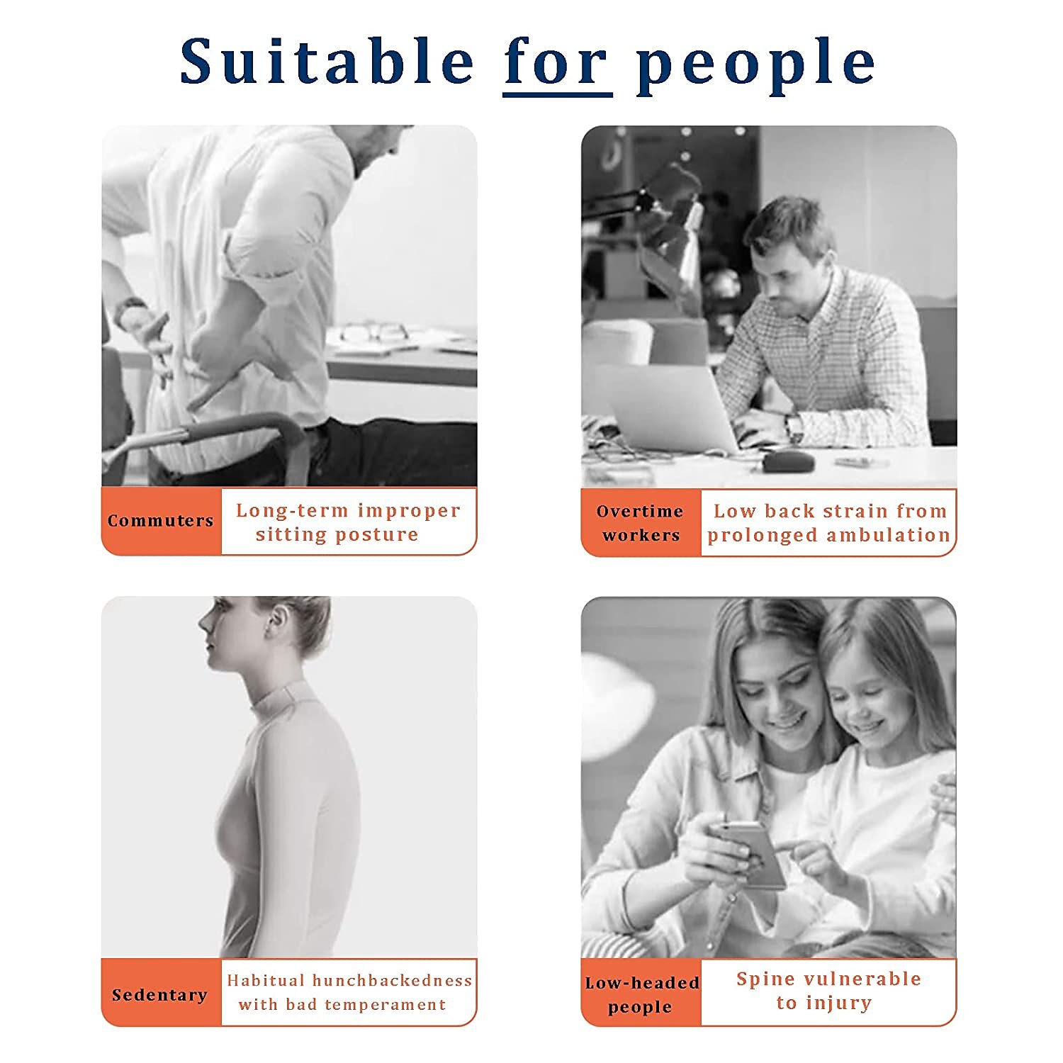 Intelligent Posture Corrector and TrainerHanging Back Posture CorrectionStrapless Vibrate ReminderUniversal for Men and Women 2025 - $23.99 –P6