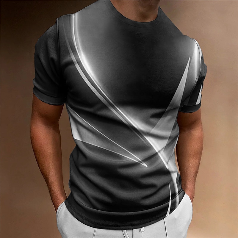 Herre Grafisk Fargeblokk T skjorte Kortermet T skjorte 3D-utskrift Crew-hals Skjorte Årgang Mote Designer utendørs Daglig Sport Gul Blå Lilla Vår sommer Klær S M L XL 2XL 3XL 2025 - $17.99 –P6