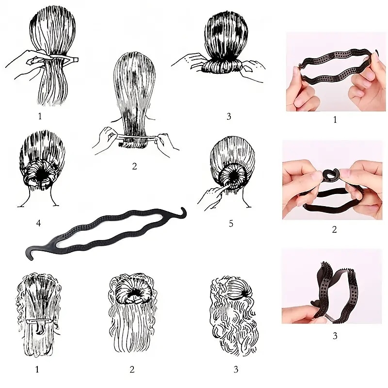 53 stks haar styling set haar ontwerp styling tools accessoires diy haaraccessoires haar modellering tool kit kapper kit set magic hair bun maker shaper 2025 - $14.99 –P5
