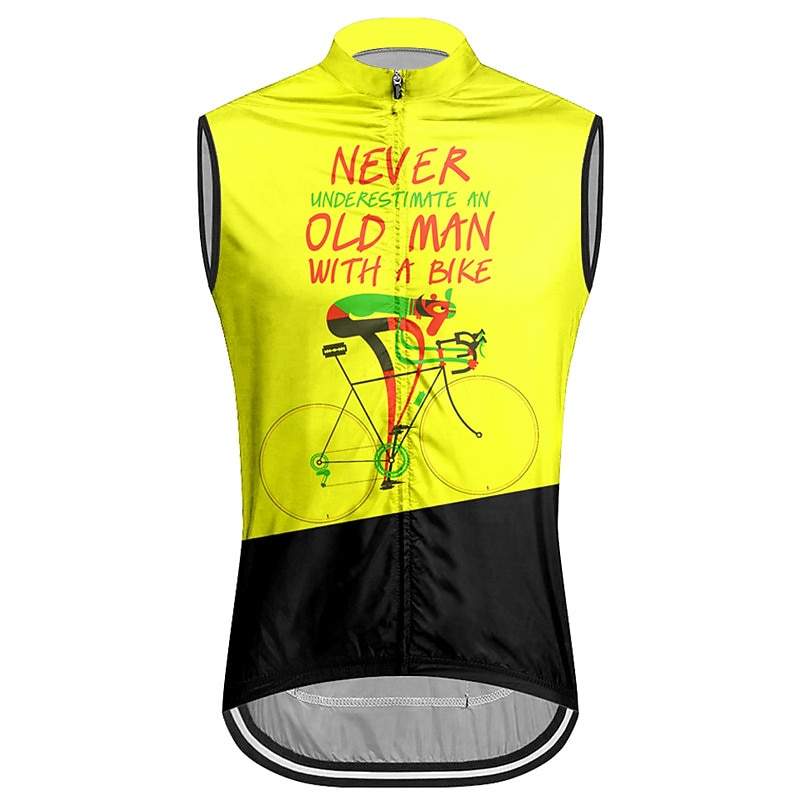 Per uomo Gilet da ciclismo Maglia da Ciclismo Grafico Lettere & Numeri Divertente Senza Maniche Bicicletta Gilet / Panciotto Top con 3 tasche posteriori Mountain Bike MTB Ciclismo su strada del 2025 a $26.99 –P3