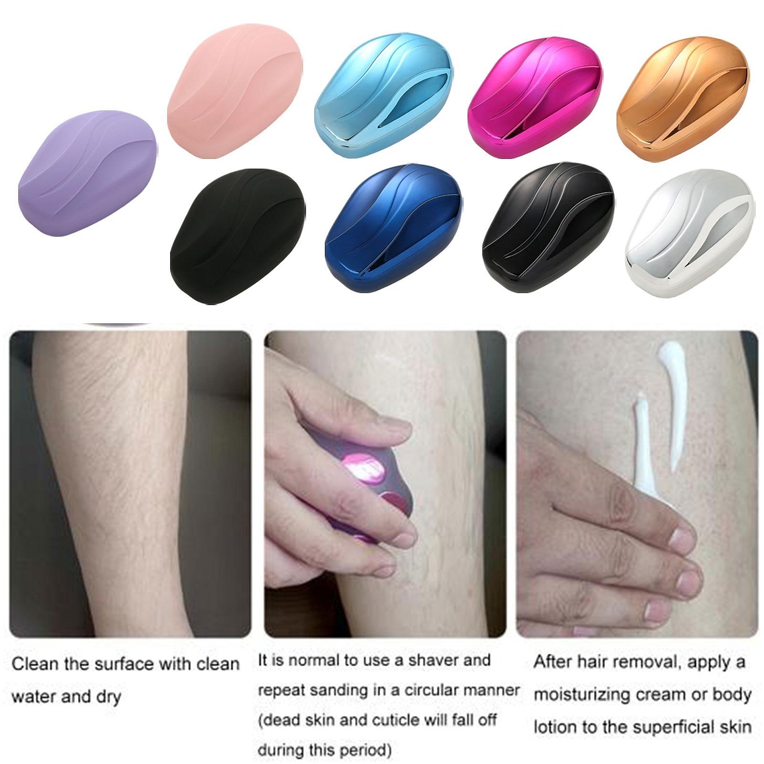 Стеклянный нанокристаллический удалитель волос. Безопасный безболезненный физический эпилятор для мужчин и женщин. Легкая очистка. Многоразовый инструмент для депиляции и ухода за телом. Подарок на 2026 - $9.99 –P5