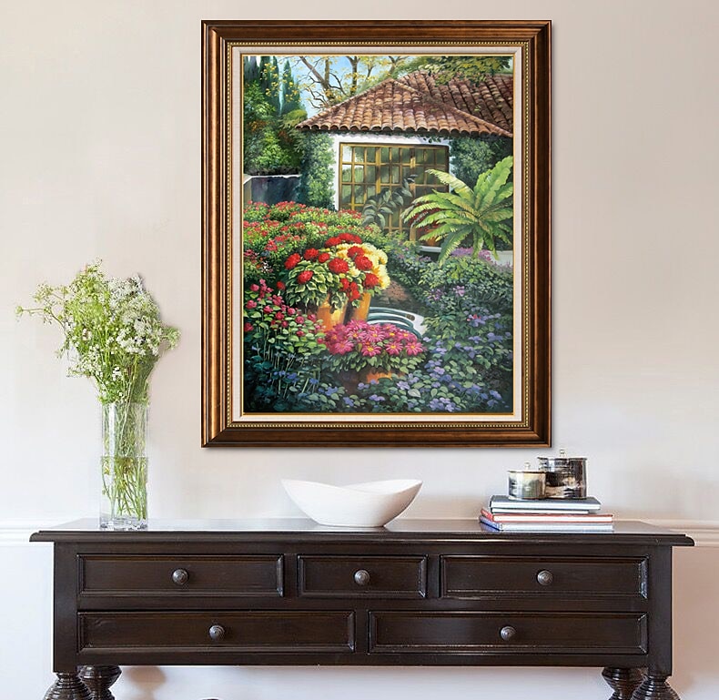 Dipinto A Olio Fatto A Mano Su Tela Decorazione Della Parete Di Arte Primavera Giardino Paesaggio Per La Decorazione Domestica Arrotolato Senza Cornice Unstretched Painting del 2025 a $178.99 -P8