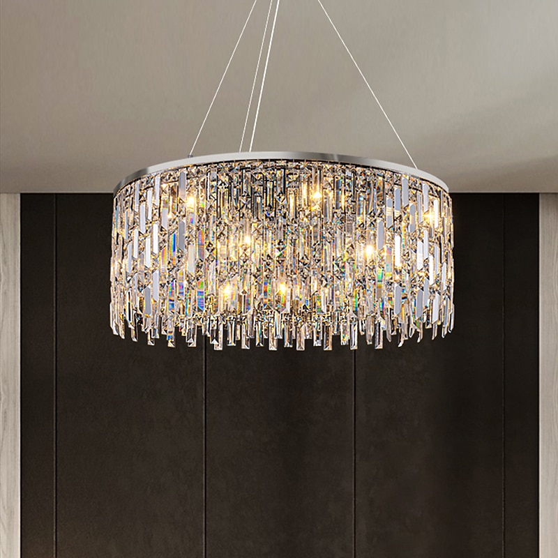 Licht Luxus Wohnzimmer Kronleuchter neue moderne einfache runde Licht Luxus Kristalllampe Designer Wohnatmosphäre Restaurant Kronleuchter 2025 - $1031.89 –P5