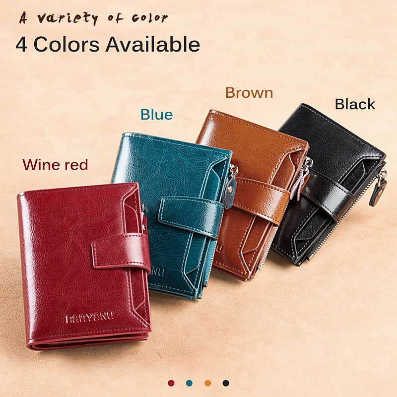 RFID Men Leather Wallet Vintage Luxury Short Slim Male Purses Money Clip Credit 2026 - $22.99 –P1