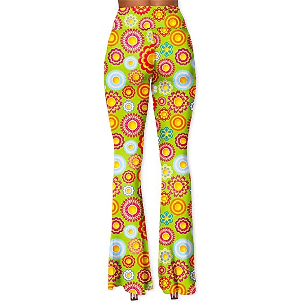 Retro / vintage 1960 luku 1970 luku Housut Bell Bottom Housut Leveälahkeiset housut Hippi Naamiaispuku Naisten Arki-asut Tyttöjen polttarit Pride-paraati Aikuisten Housut 2026 - $20.99 –P6