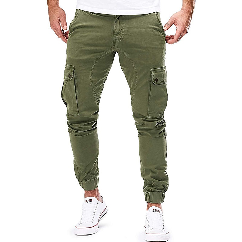 Per uomo Pantaloni Cargo Tasca Semplice Comodità Traspirante All'aperto Quotidiano Casual Nero Verde militare del 2026 a $22.99 –P14