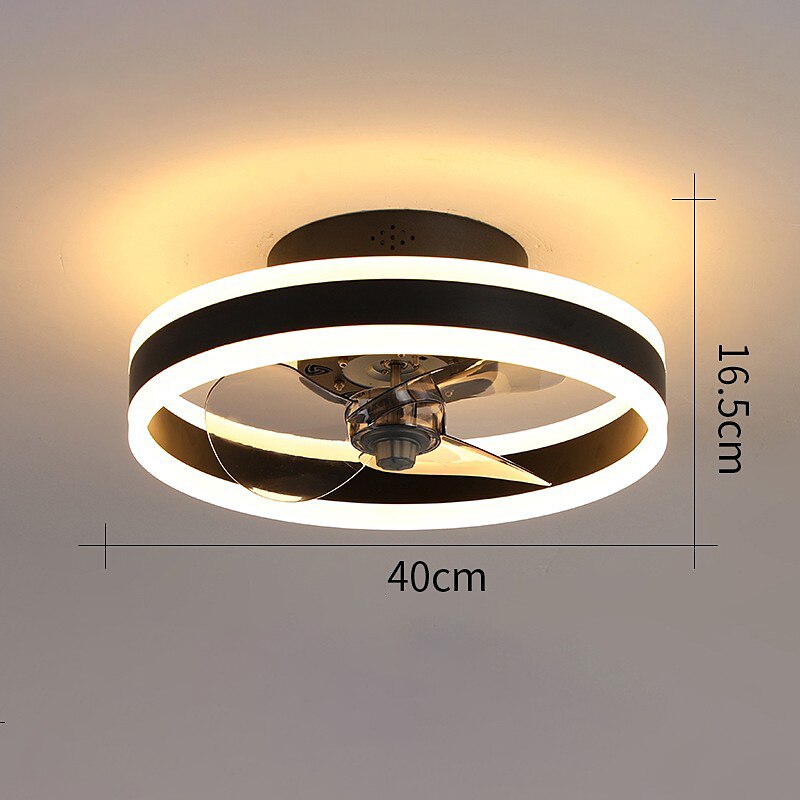 Ceiling Fans with Lights Flush Mount Low Profile Indoor Ceiling Fan,18.7" Dimmable Bladeless Ceiling Fans with Remote Control,Smart 3 Colors 6 Speeds Reversible 2025 - $215.89 –P7