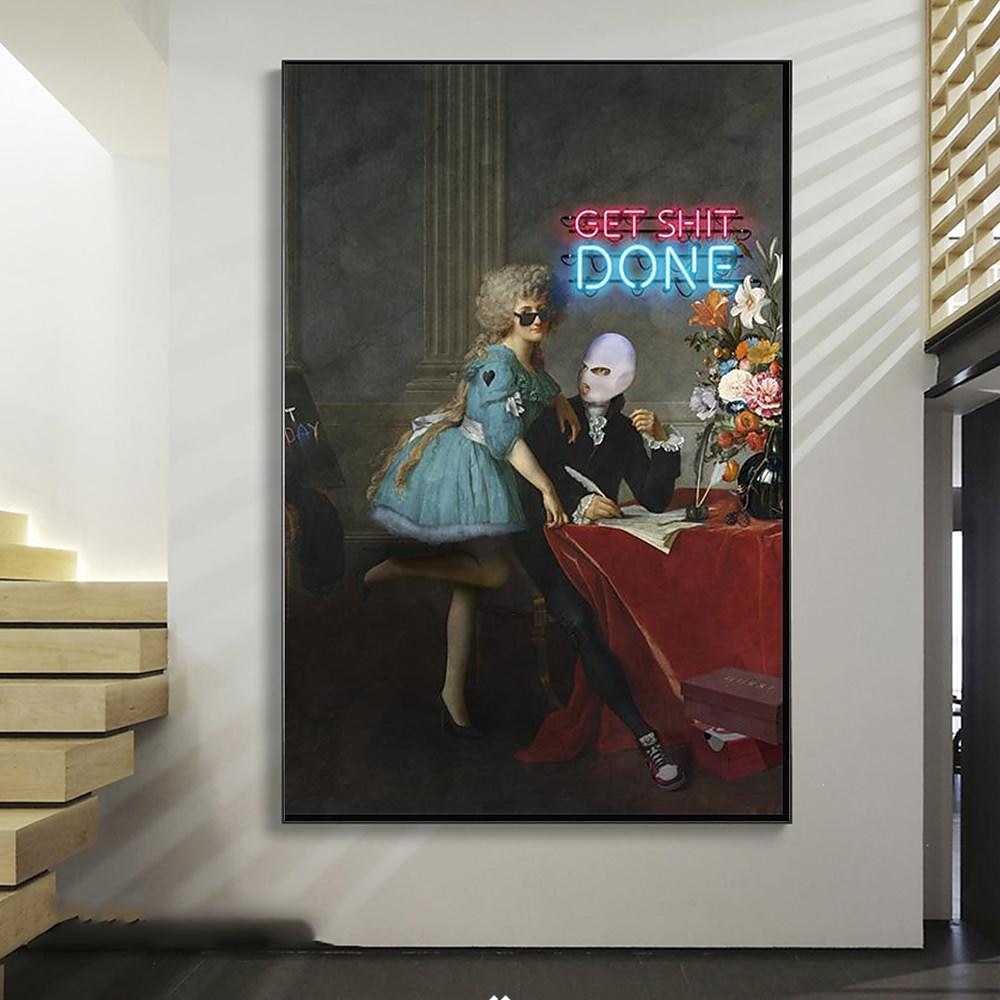 cartazes de pintura em tela vintage artista mascarado criss bellini impressão obras de arte para casa parede sala de estar decoração imagem cuadros de 2026 por $15.99 –P4