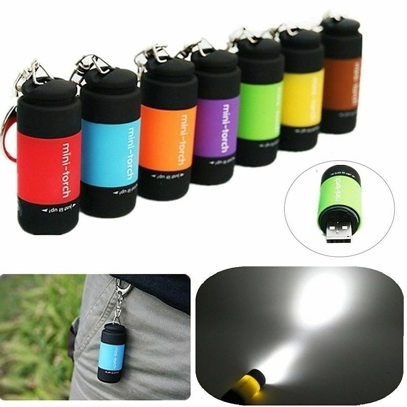 1PC Waterproof Mini Keychain Pocket Torch USB Rechargeable LED Flashlight Lamp Outdoor Sports Interior Design 2025 - $6.99 –P6