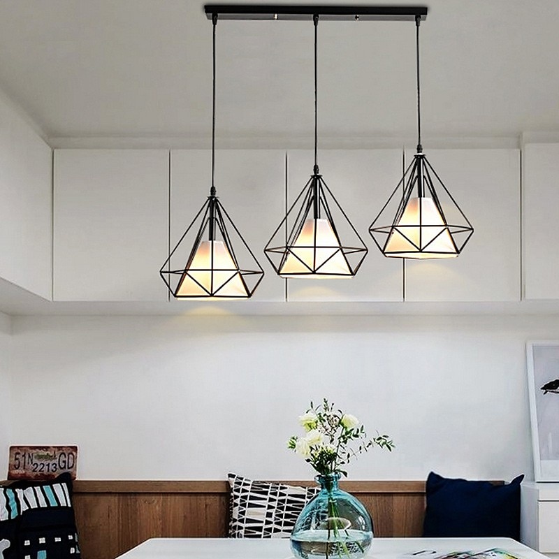 led függőlámpa 60 cm 3 fényű sputnik design csillárok étkezőbe hálószoba függőlámpák ipari festett felületek 110-240v 2025 - $229.99 –P2
