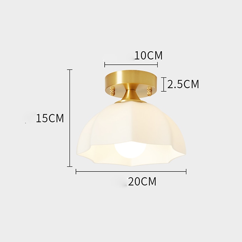 LED-Deckenleuchte 20cm geometrische Formen Einbauleuchten Glas Kupfer künstlerischer Stil formaler Stil Deckenleuchte für Korridor 110-240V 2025 - $68.99 –P3