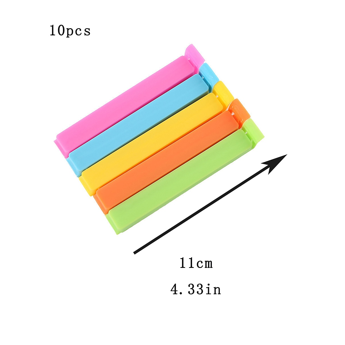 10 pezzi 11 cm clip di tenuta clip di tenuta alimentare clip di tenuta sacchetto di plastica ecologico clip di tenuta a prova di umidità clipcolor casuale del 2025 a $8.49 –P7
