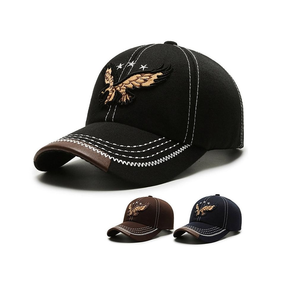 Men's Baseball Cap Black Navy Blue Polyester Embroidery Adjustable Fashion  Classic & Timeless Chic & Modern Outdoor Daily Animal Portable Breathable  2024 - $11.99