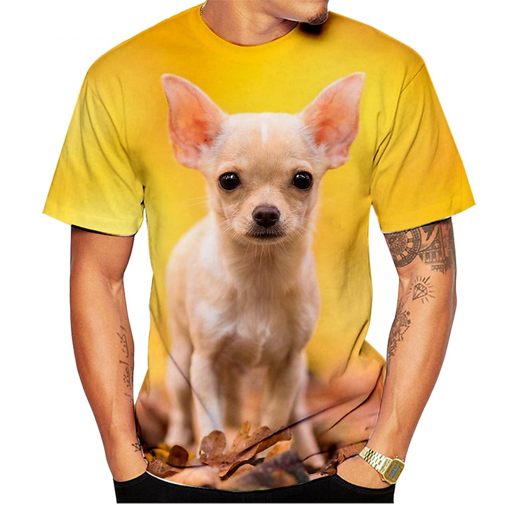 Zwierzę Pies Chihuahua Koszulkowy Anime 3D Graficzny Na Dla par Męskie Damskie Dla dorosłych Bal maskowy Druk 3D Codzienne 2025 - $14.99 –P1