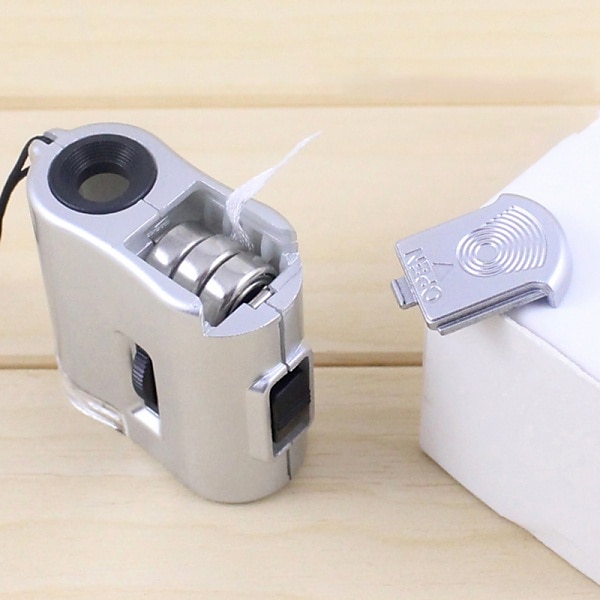 Mini Pocket 60X Microscope Magnifier Glass Jeweler Loupe with LED UV Light 2025 - $9.99 –P9