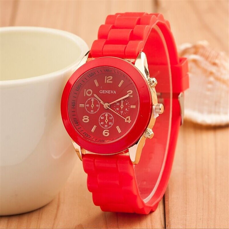 Reloj de cuarzo de moda para mujer, reloj minimalista de tendencia para estudiantes, relojes de silicona de gelatina, regalos para niñas, reloj femenino 2025 - $11.99 –P3