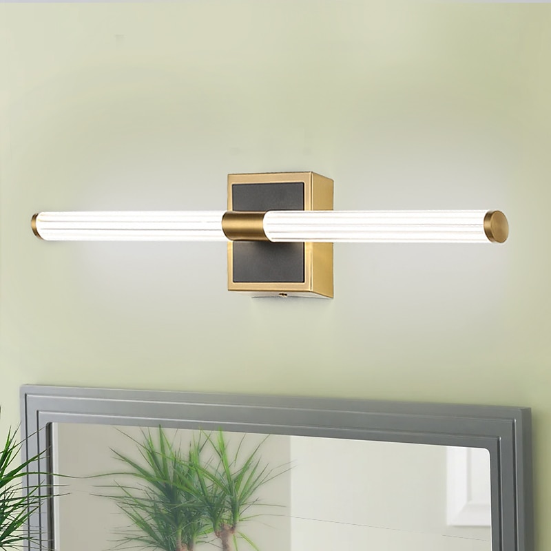 Spiegelfrontlampe LED-Badezimmerleiste Wandlampe Wohnzimmer Treppenganglampe Bronzerohr Schlafzimmer Nachttischlampe 2025 - $132.99 –P1