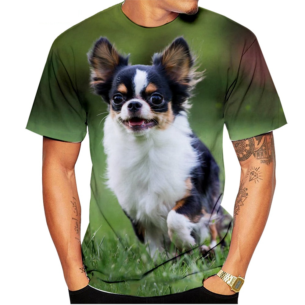 Zwierzę Pies Chihuahua Koszulkowy Anime 3D Graficzny Na Dla par Męskie Damskie Dla dorosłych Bal maskowy Druk 3D Codzienne 2025 - $14.99 –P7