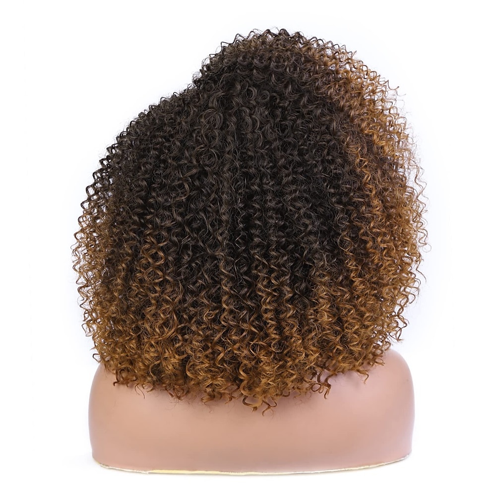 krátká kudrnatá paruka afro kudrnaté paruky pernaté kudrnaté paruky syntetické afro paruky pro černošky 2025 - $26.99 –P10