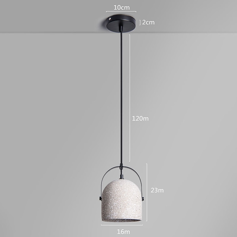 led pendel lys betong pendel lys sement stein lysekrone moderne midten av århundret moderne art deco belysning minimalistisk armatur hvit pendel 2026 - $164.99 –P1