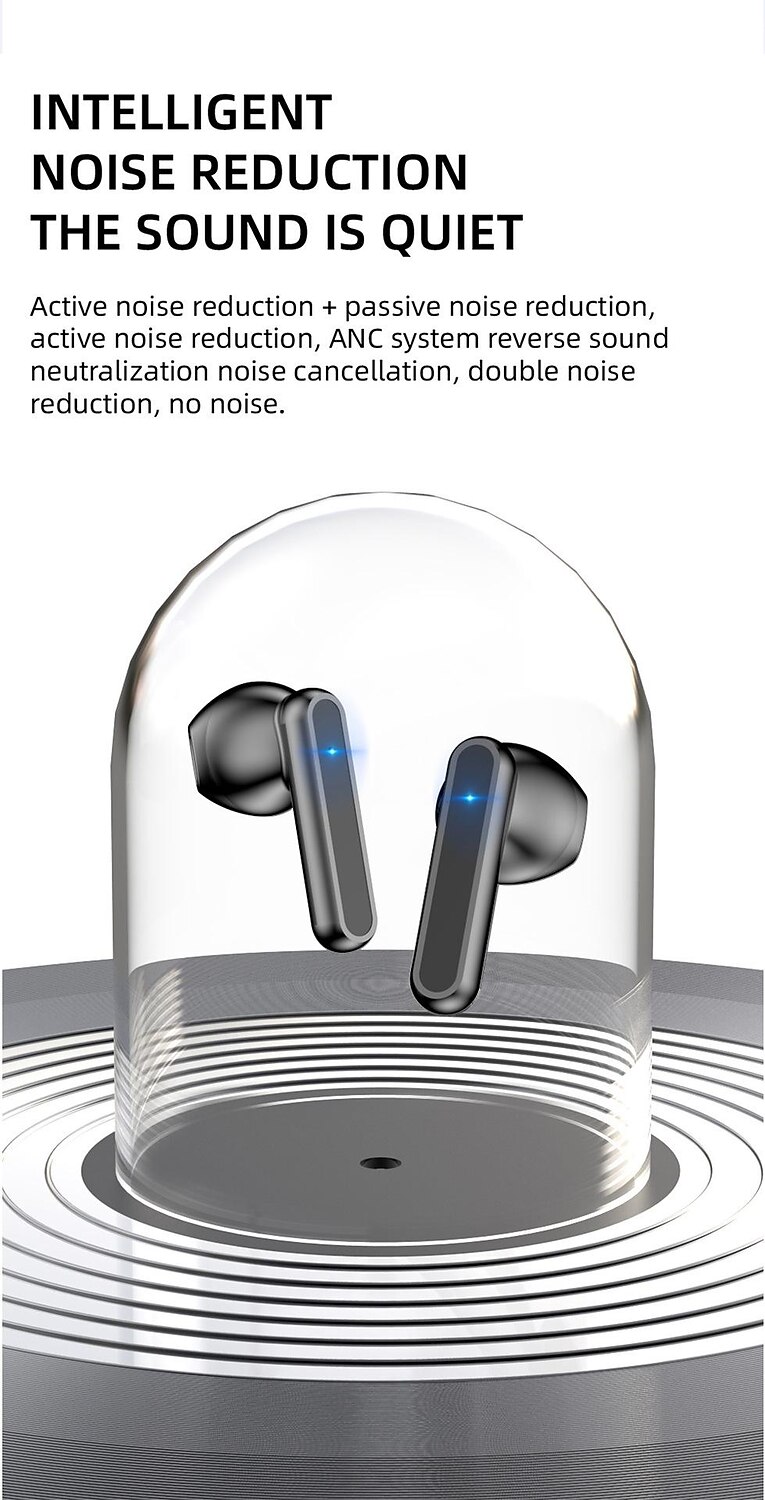 V60 TWS True draadloze hoofdtelefoon In het oor Bluetooth 5.2 Ergonomisch Ontwerp Surround geluid Snellader voor Apple Samsung Huawei Xiaomi MI Hardlopen Dagelijks gebruik Reizen Mobiele telefoon 2025 - $16.99 –P12