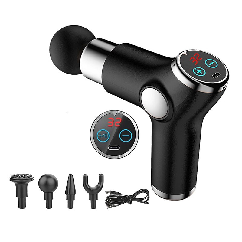 High Frequency Massage Gun Mini LCD 32 Speeds Fascia Gun Muscle Massager Relaxation Body Relax Fitness 2025 - $46.99 –P12