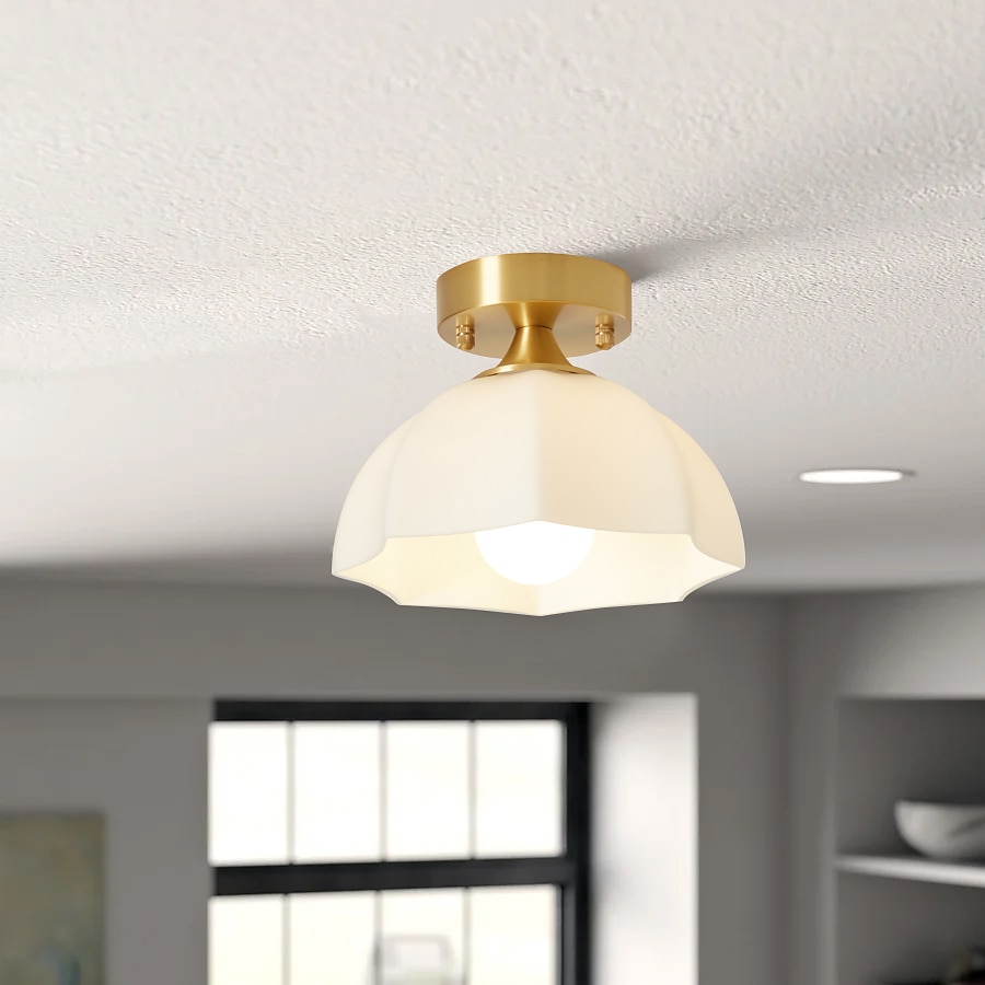 LED-Deckenleuchte 20cm geometrische Formen Einbauleuchten Glas Kupfer künstlerischer Stil formaler Stil Deckenleuchte für Korridor 110-240V 2025 - $68.99 –P5