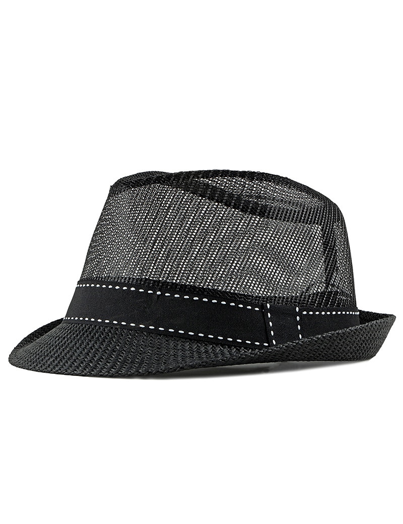 Homme Chapeau de Paille Chapeau de soleil Chapeau Tremper Chapeau Safari Chapeau de joueur Noir Marine foncé Poly coton Maille mode Décontractées Vêtements de Plein Air Vacances Sortie Plein Ecran de 2026 ? $11.49 –P2