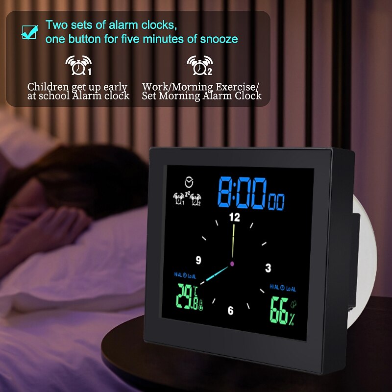 2025年 創造的な防水サイレント時計浴室電子壁時計温度湿度クロノメーターと吸盤キッチン防湿タイマー コレクション – $28.99 –P7