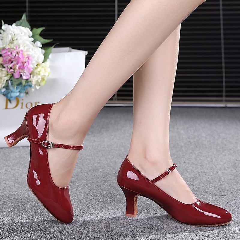 chaussures de danse latine dorées pour femmes – talons de salon Mary Jane avec semelle en daim pour la salsa et la performance de 2025 ? $29.99 –P1