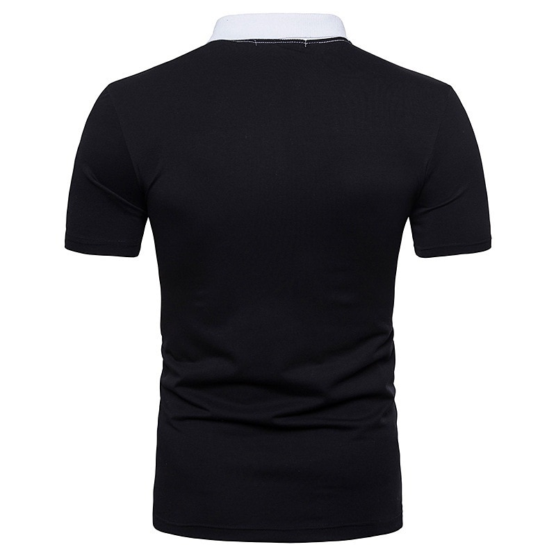 Herren Poloshirt Golfhemd Casual Festtage Kargen Klassisch Kurzarm Modisch Basic Farbblock Taste Sommer Regular Fit Schwarz Weiß Grau Poloshirt 2025 - $12.49 –P6