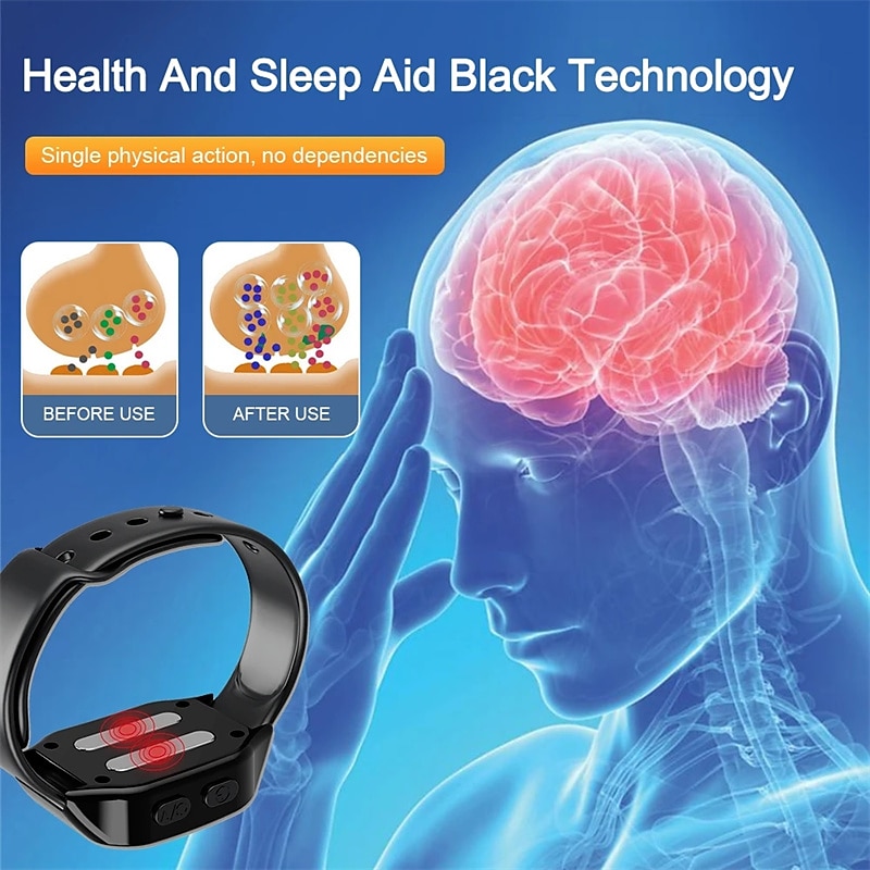 EMS Slaap Hulp Horloge Microcurrent Puls Snelle Slaap Hulp Slimme Polsband Anti-angst Insomnia Hypnose Device Drukverlichting Valentijnsdag Cadeau 2026 - $27.99 –P4