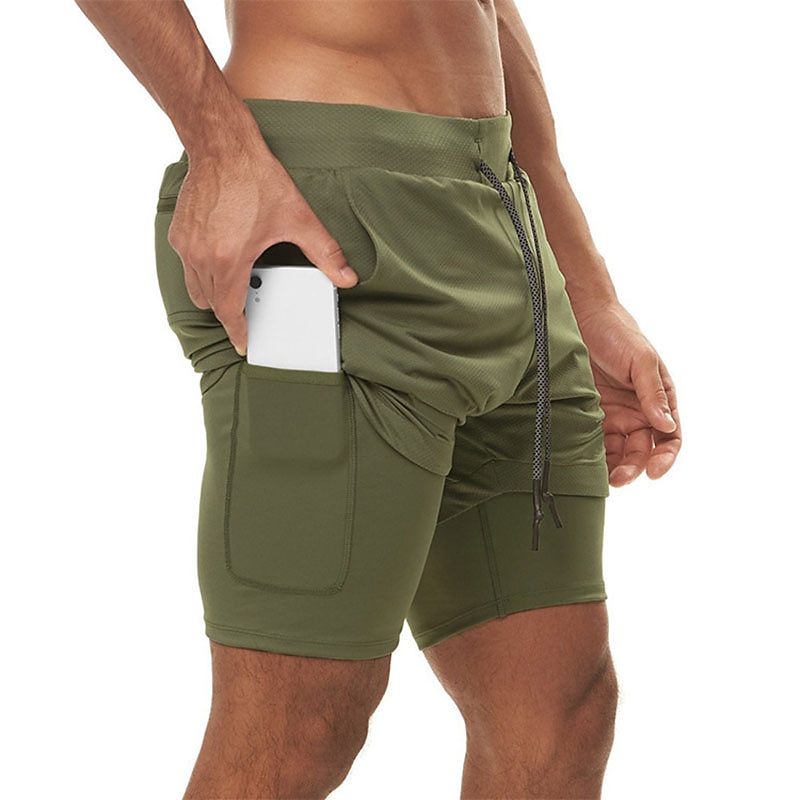 Men's Athletic Shorts Running Shorts Casual Shorts With Compression Liner with Towel Loop Plain Camouflage Comfort Breathable Outdoor Daily Going out Fashion Casual 1 2 2025 - $13.99 –P14