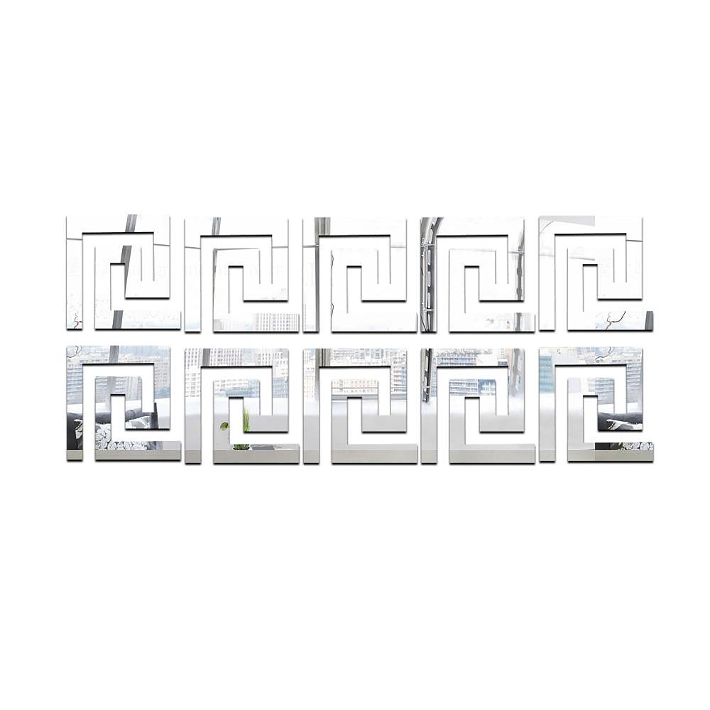 1 stk 10x10cm speilklistremerker, gjør-det-selv peeling &amp; stick 3d akryl labyrint mønster kant tak klistremerker vegg dekor hjem kunst veggmaleri bryllup rom hotell dekal 2025 - $3.49 –P11