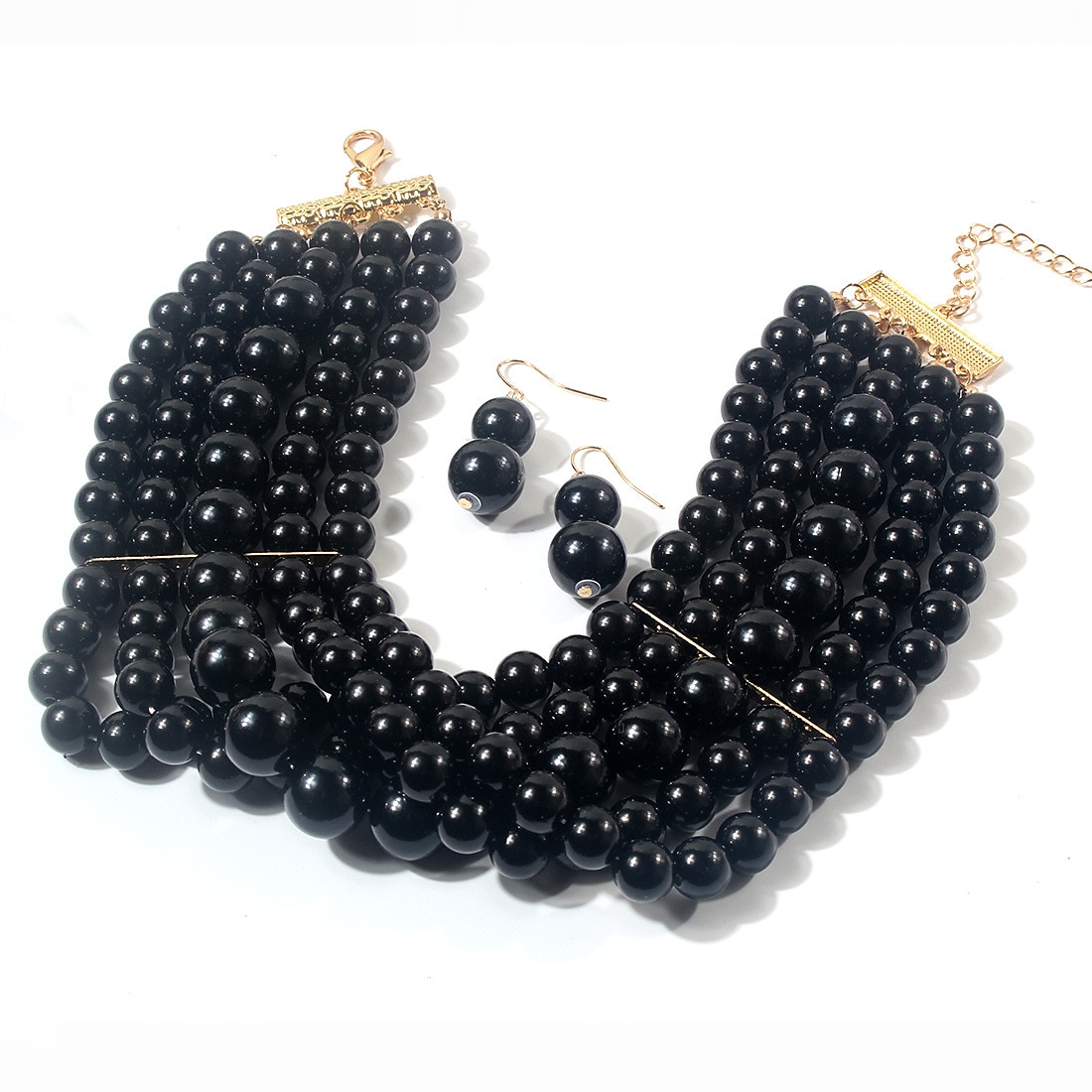 helmi choker kaulakoru korvakorut 2 kpl läppätarvikkeet vintage 1920-luvun möly 20-luvun art deco naisille 2026 - $18.99 –P4