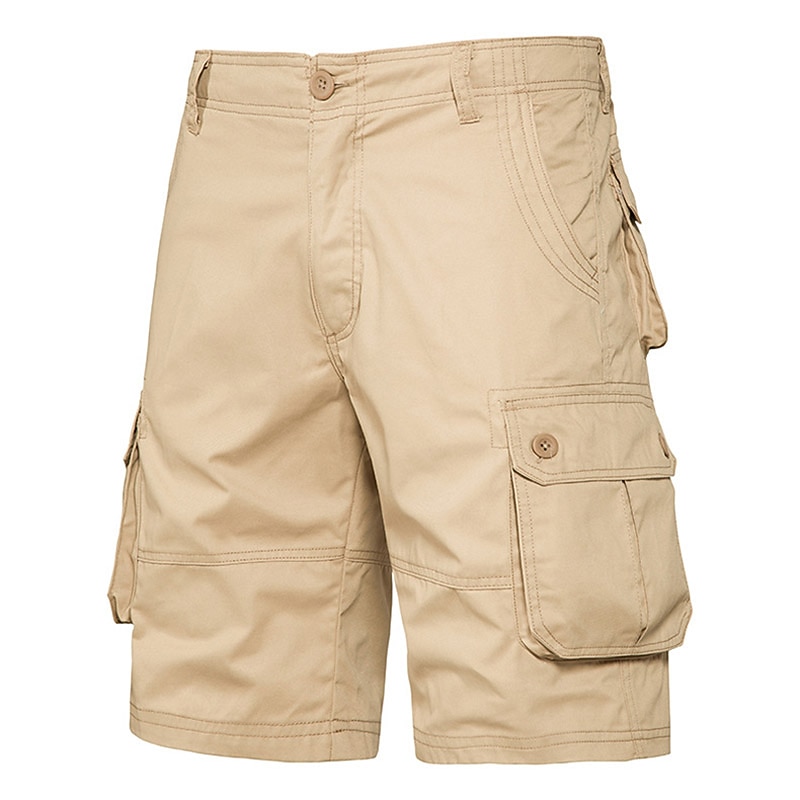 Men's Cargo Shorts Shorts Bermuda shorts Pocket Plain Comfort Breathable Outdoor Daily Going out Casual Big and Tall Dark Brown Black 2026 - $22.99 –P7