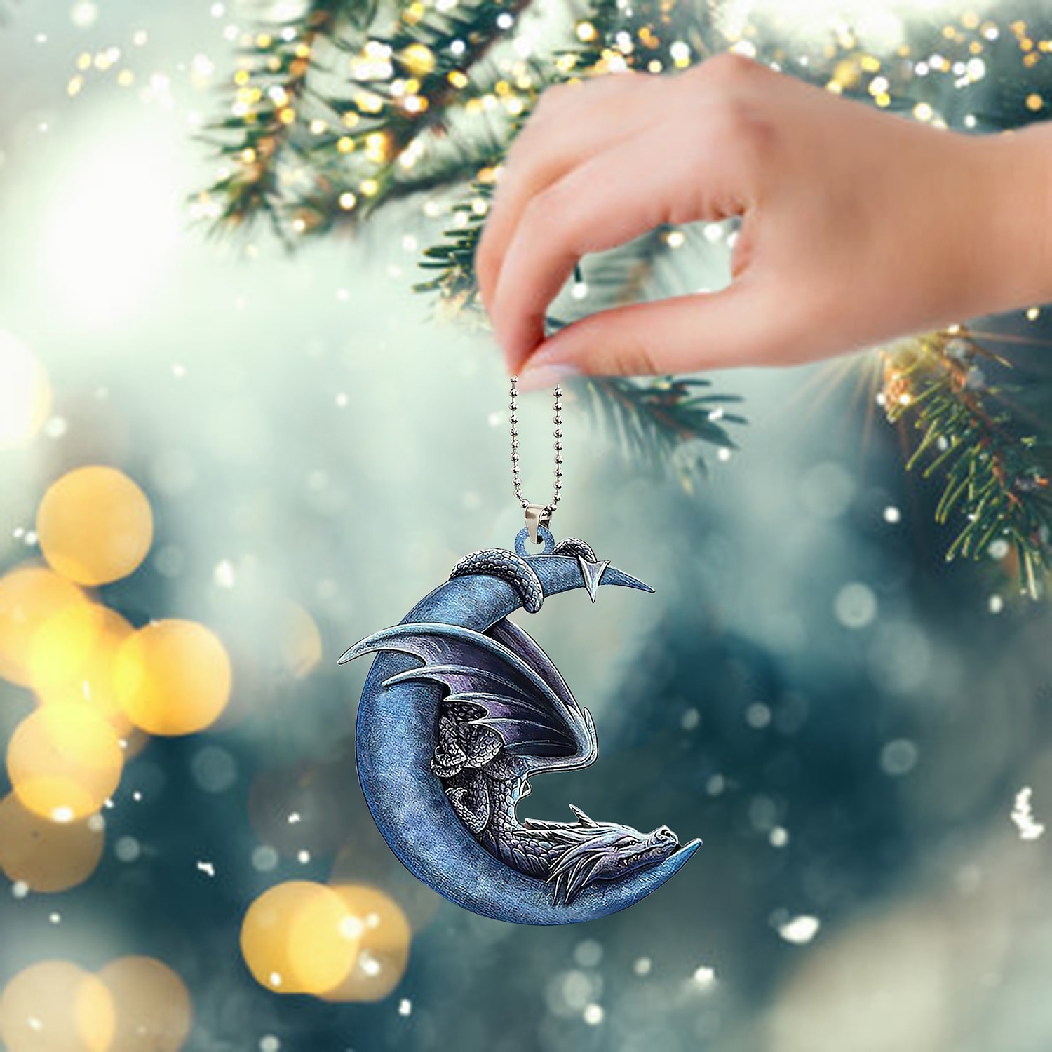 StarFire New Arrival Blue Moon With Dragon Lover Car Hanging Ornament Holiday Decoration Home Decoration Hanging Ornament 2025 - $11.99 –P7