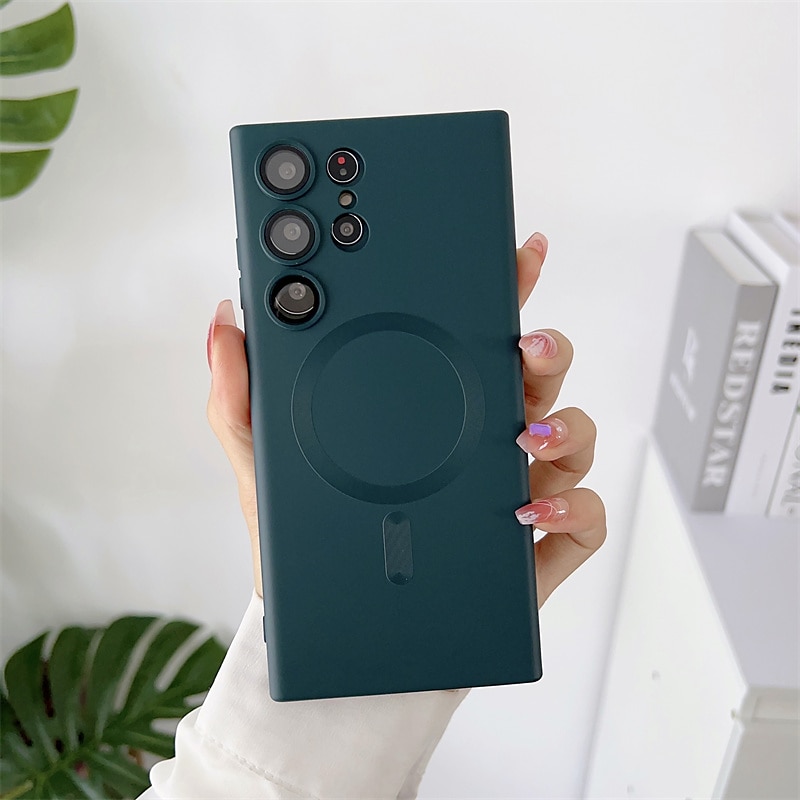 телефон Кейс для Назначение SSamsung Galaxy S24 S23 S22 S21 S20 Plus Ultra Кейс на заднюю панель С Магсейф Магнитный Однотонный ТПУ 2025 - $12.99 –P3