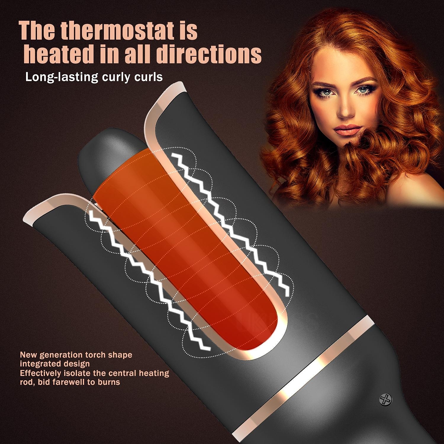 Automatic Curling Iron Professional Automatic Hair Curler with 1 Curling Iron Large Slot & Adjustable 4 Temperature & 3 Timer Dual Voltage Rotating Curling Iron with Auto Shut-Off for Hair Styling 2025 - $41.99 –P7