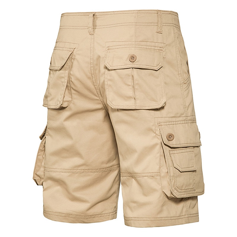 Men's Cargo Shorts Shorts Bermuda shorts Pocket Plain Comfort Breathable Outdoor Daily Going out Casual Big and Tall Dark Brown Black 2026 - $22.99 –P9