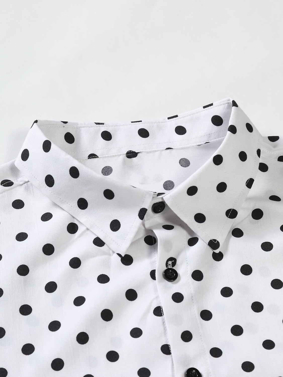 Men's Shirt Button Up Shirt Casual Shirt Summer Shirt Black White Pink Blue Long Sleeve Polka Dot Lapel Daily Vacation Clothing Apparel Fashion Casual Comfortable 2025 - GBP £17 –P4