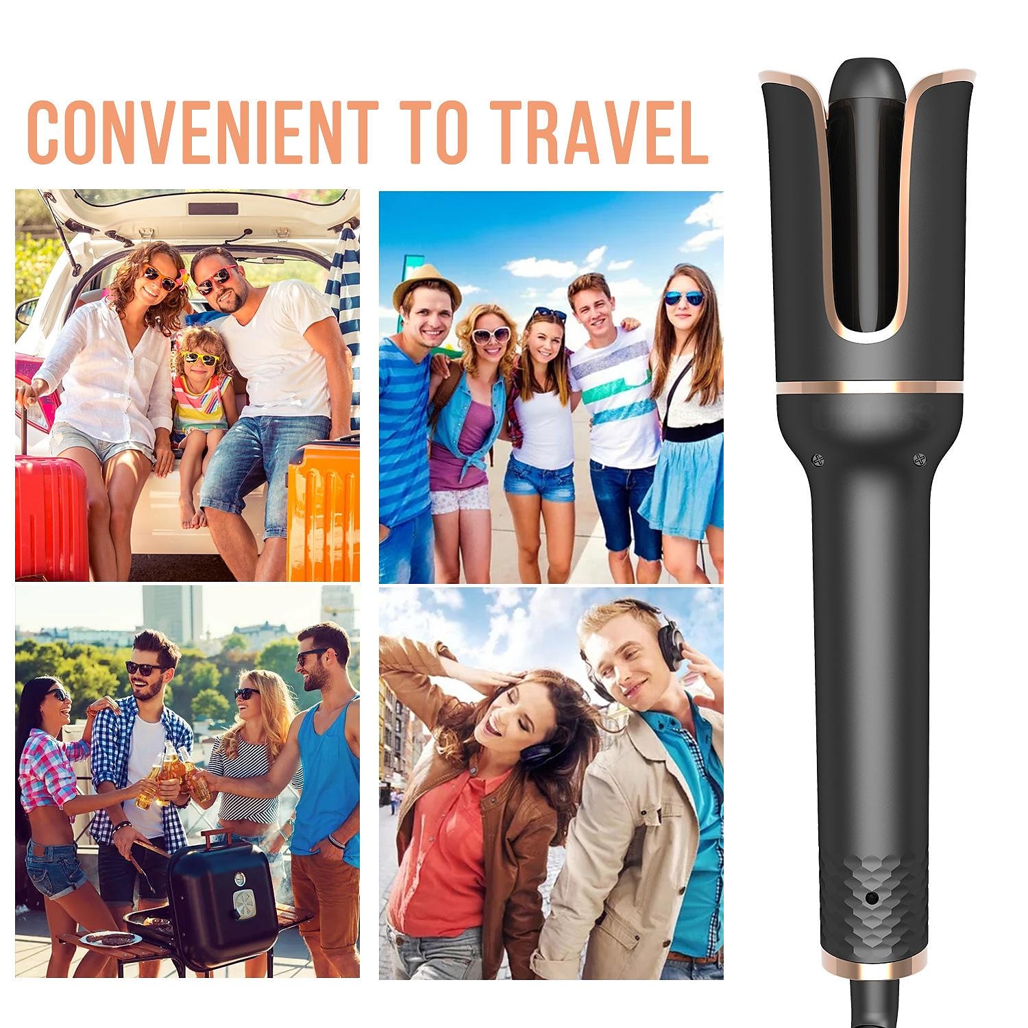 Automatic Curling Iron Professional Automatic Hair Curler with 1 Curling Iron Large Slot & Adjustable 4 Temperature & 3 Timer Dual Voltage Rotating Curling Iron with Auto Shut-Off for Hair Styling 2025 - $41.99 –P15
