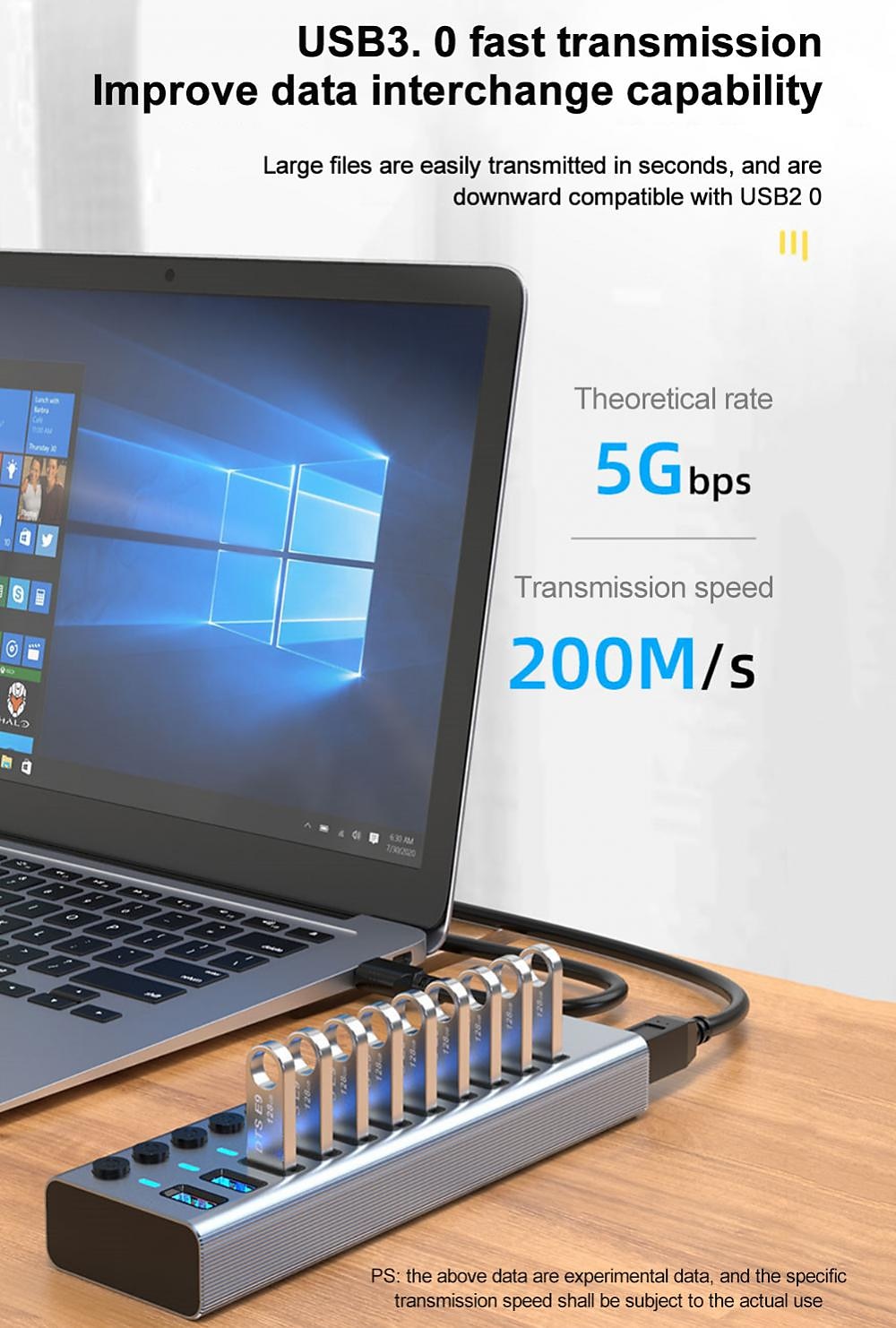 USB 3.0 HUB USB Splitter Multi Usb 3 0 Hub Several Ports With Switch Power Supply Adapter Multiple Usb 3.0 Extender Hub For Pc 2025 - $57.99 –P4