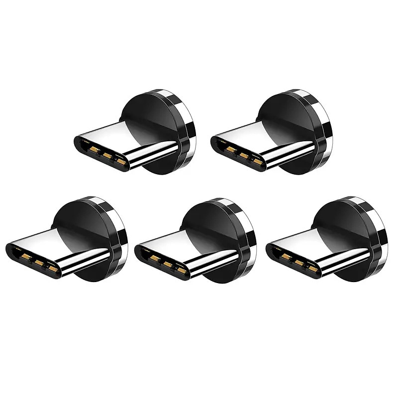 1/5 pièces connecteur magnétique universel pour câble magnétique rond un ponit type c micro usb aimant pièces de rechange adaptateur de prise anti-poussière pour téléphone portable cadeau pour de 2025 ? $10.99 –P2