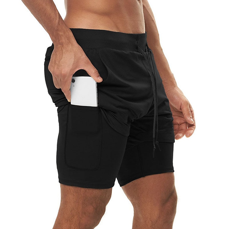 Men's Athletic Shorts Running Shorts Casual Shorts With Compression Liner with Towel Loop Plain Camouflage Comfort Breathable Outdoor Daily Going out Fashion Casual 1 2 2025 - $13.99 –P18