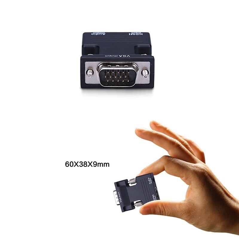 2025年 HDMI メスから VGA オス コンバーター、オーディオ アダプター付き、1080p 信号出力をサポート コレクション – $7.99 –P6