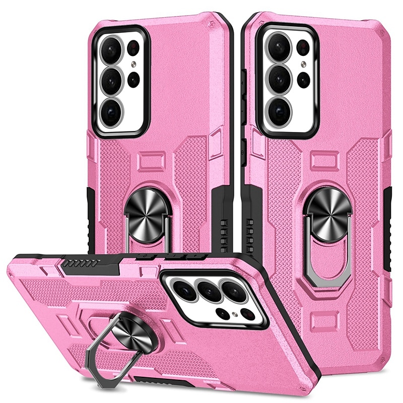 Phone Case For Samsung Galaxy S24 S23 S22 S21 S20 Ultra Plus FE S23 A73 A53 A33 A23 A13 Note 20 Ultra S25 Ultra Back Cover Bumper Frame Ring Holder Military Grade Protection Geometric Pattern Armor 2025 - $14.99 –P1