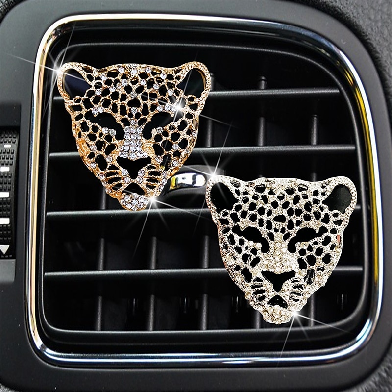 starfre bil luftventil parfyme klips sett diamant penger leopard bil lufteventil aromaterapi kreativ bil interiør smykker 2025 - $9.99 –P1