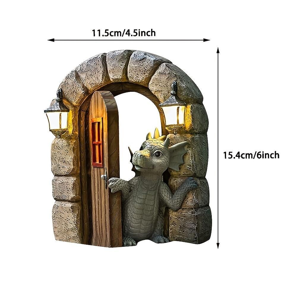 samodzielna statua słodkiego małego smoka, dekoracja ogrodowa, statua z żywicy, dekoracja podwórka i ogrodu 2025 - $12.49 –P2