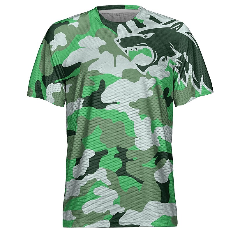 Homme Maillot de descente Manche Courte Noir Vert Véronèse Rouge Graphic camouflage Vélo Maillot Respirable Séchage rapide Polyester Des sports Graphic camouflage Vêtement Tenue de 2025 ? $15.99 –P6